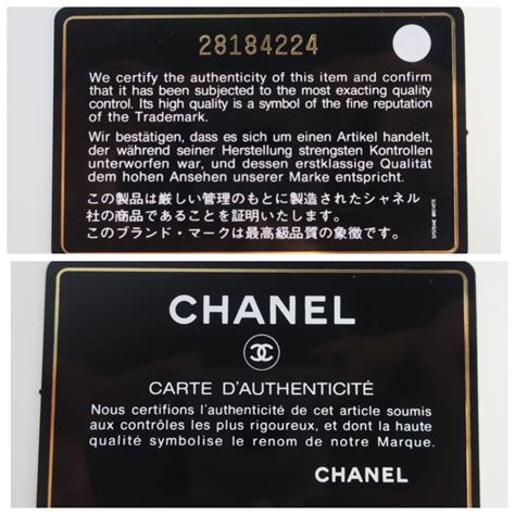 chanel shoes authenticity card.